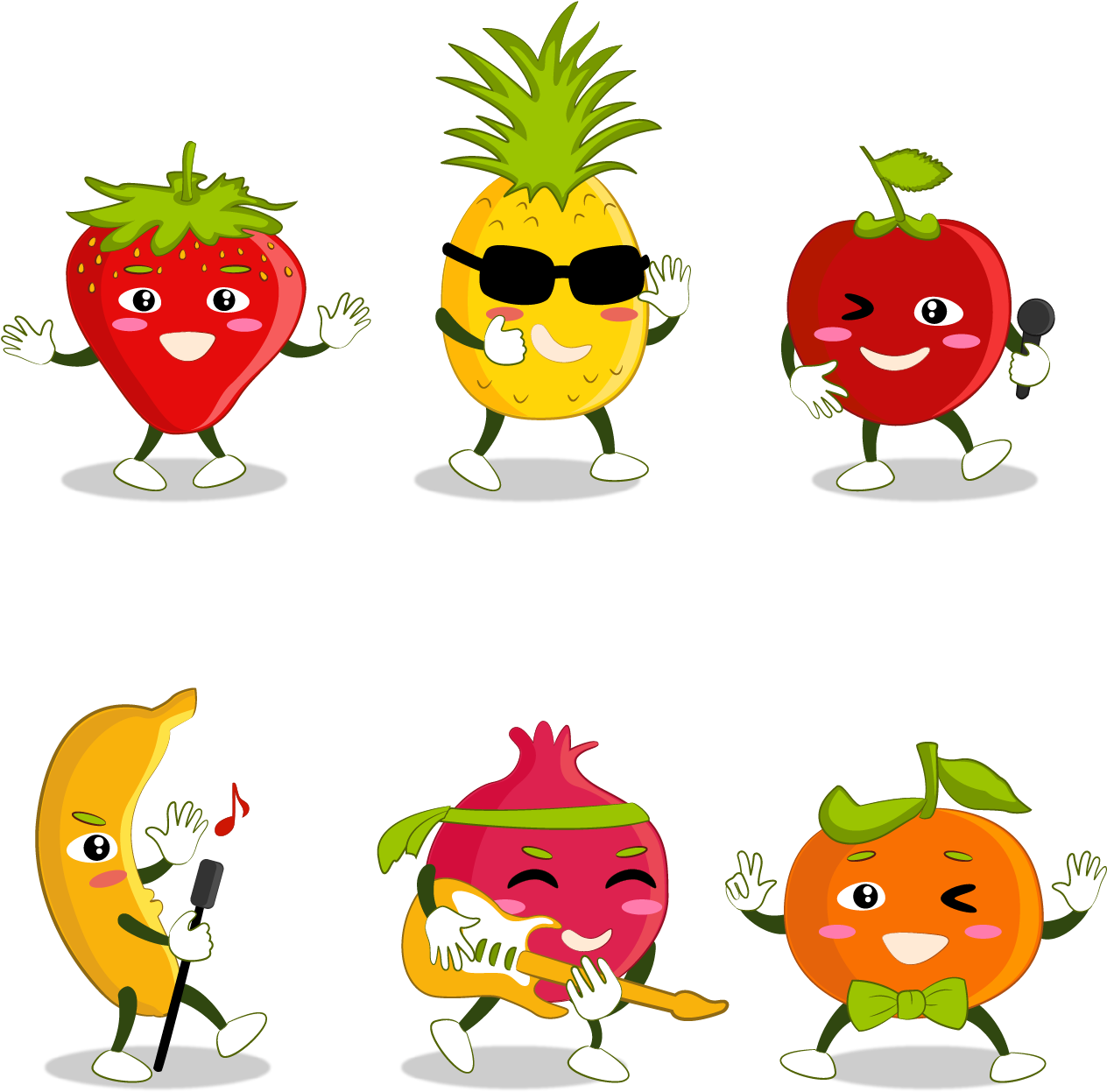 Vector Hand-painted Cartoon Fruit - Vector Graphics (1263x1280)