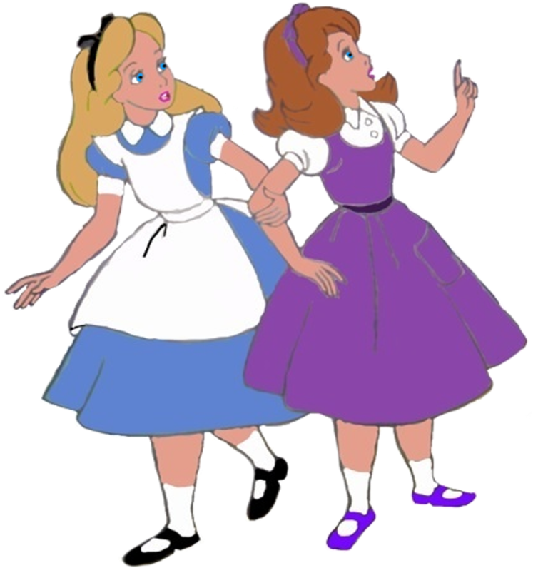 Darthranner83 Alice And Mary Asking Someone By Darthranner83 - Cartoon (1024x816)