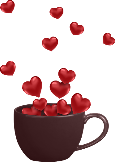 Cup Of Love - Happy Valentine Coffee Gif (372x523)