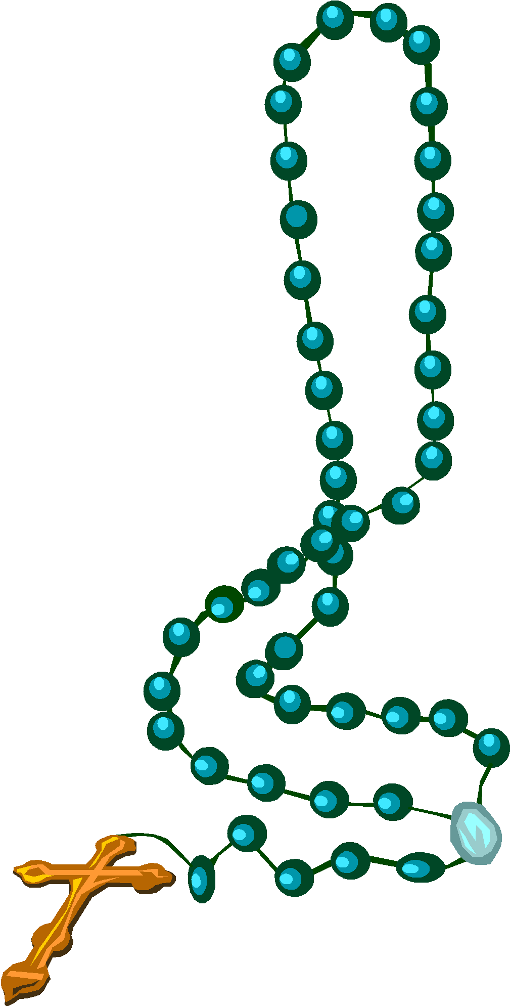 Las Manos En Oración Oración Del Rosario Clip Art - Rosary Clipart Transparent (1013x2001)