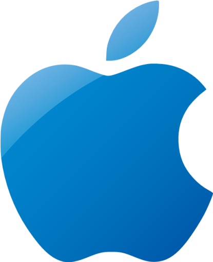 Web 2 Blue Apple Icon - Icon Mac Os Png (512x512)