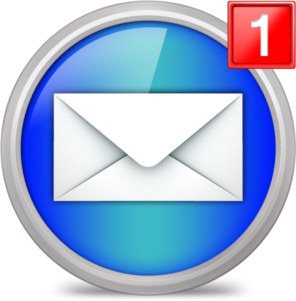 New Email Interface Symbol Of Closed Envelope Back - Email Notification Png (1024x1024)