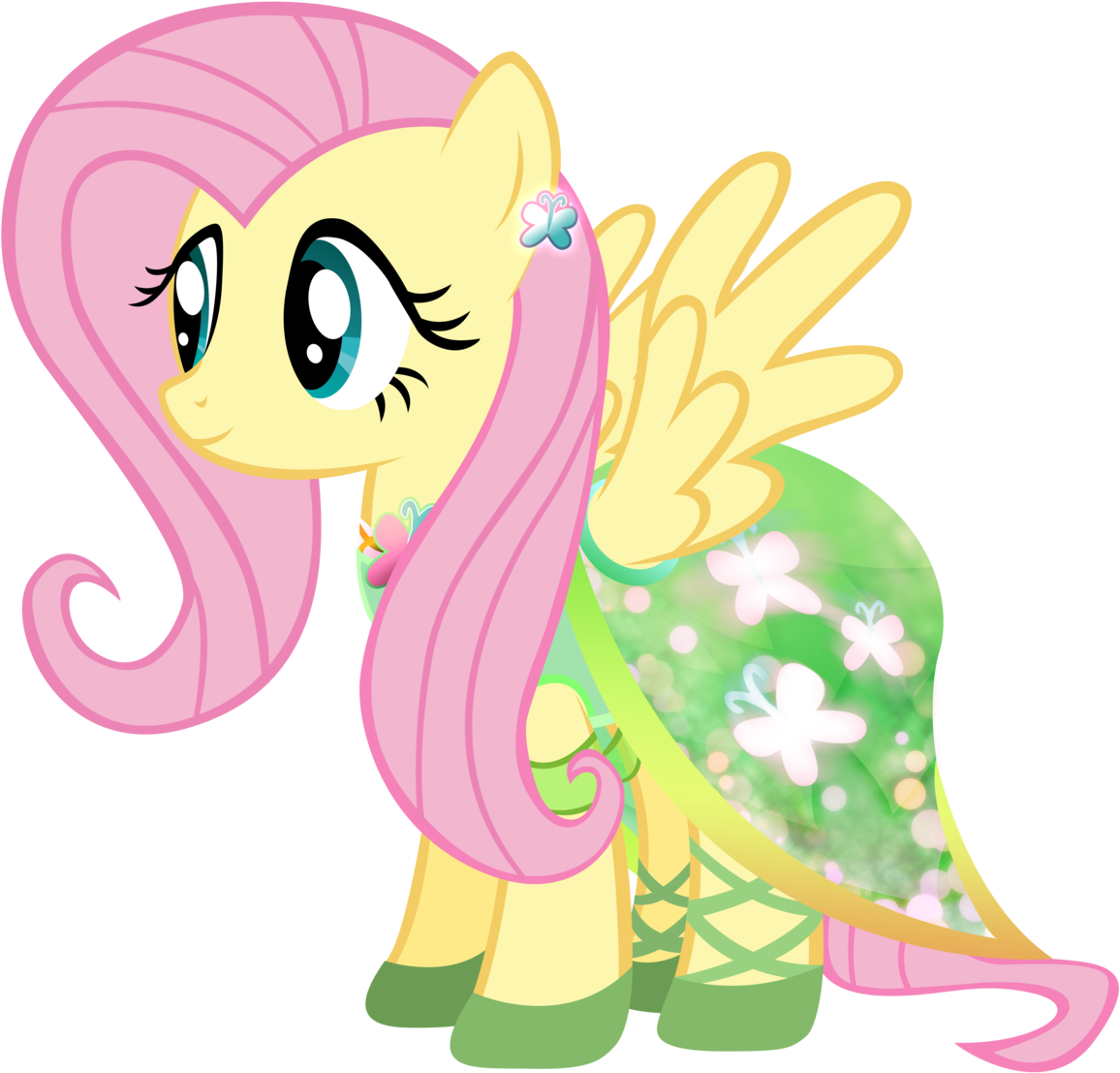 The Mane Dress Project By Kibbiethegreat - My Little Pony Fluttershy Dress (1280x1228)