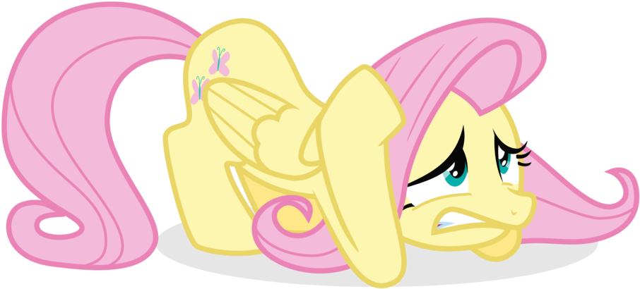Scared Fluttershy By Guille-x3 - My Little Pony Fluttershy Scared (1024x465)