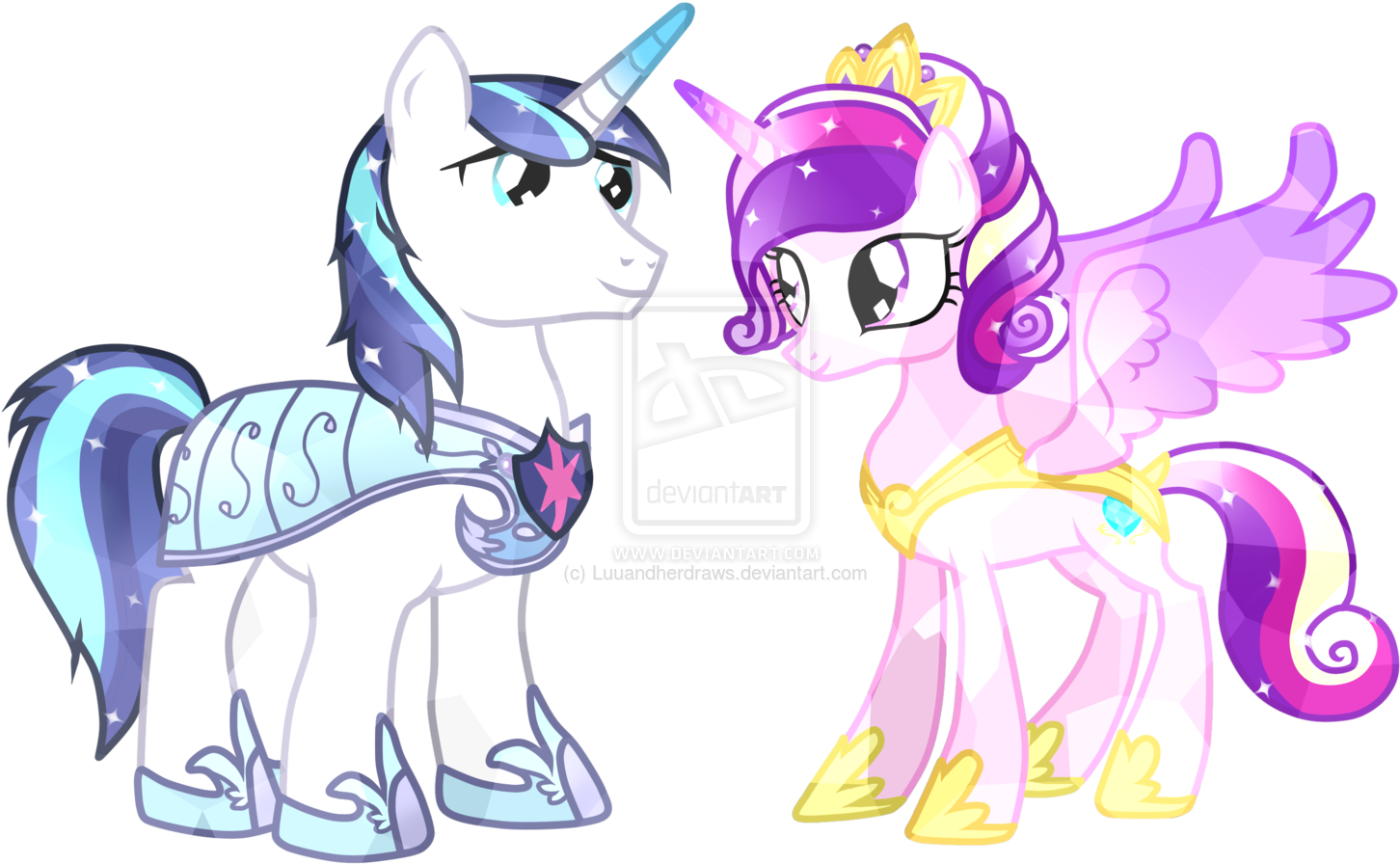 Neo Princess Cadance And Neo Prince Shining Armor By - Mlp Princess Cadence And Shining Armour (1599x933)