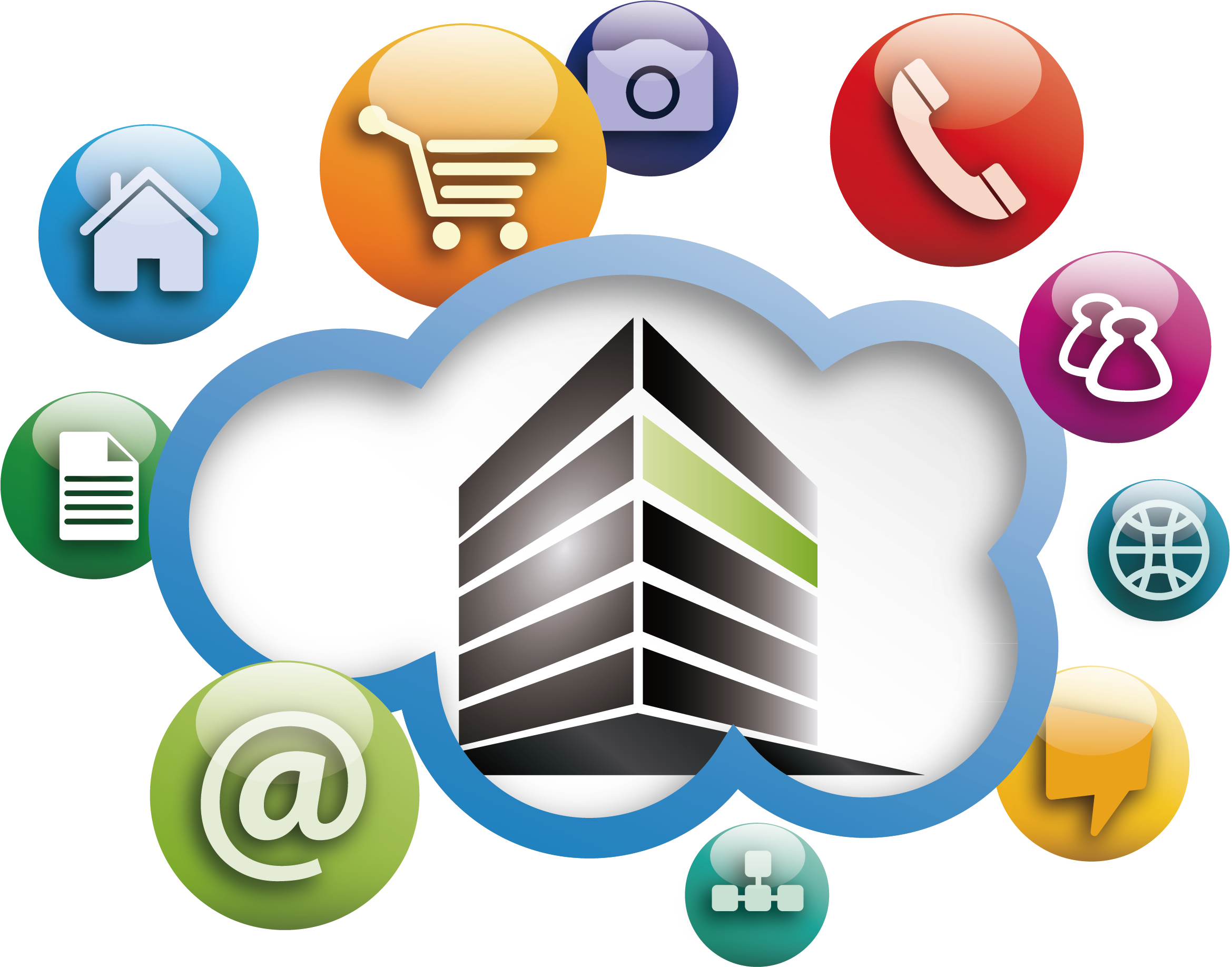 Cloud Computing Cloud Storage Huawei Web Hosting Service - Icon (2346x1835)
