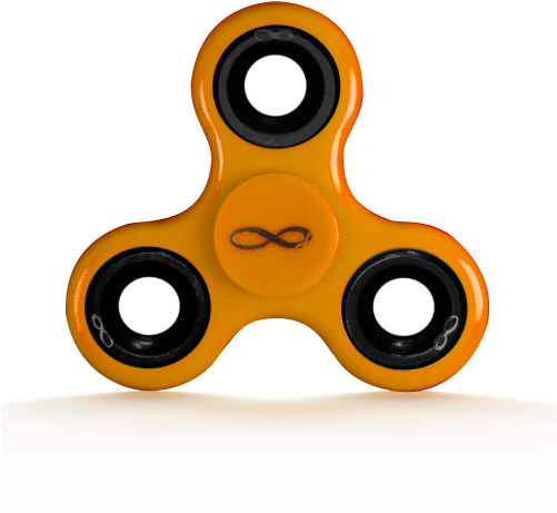 Basic Orange Plastic - Fidget Spinner (500x500)