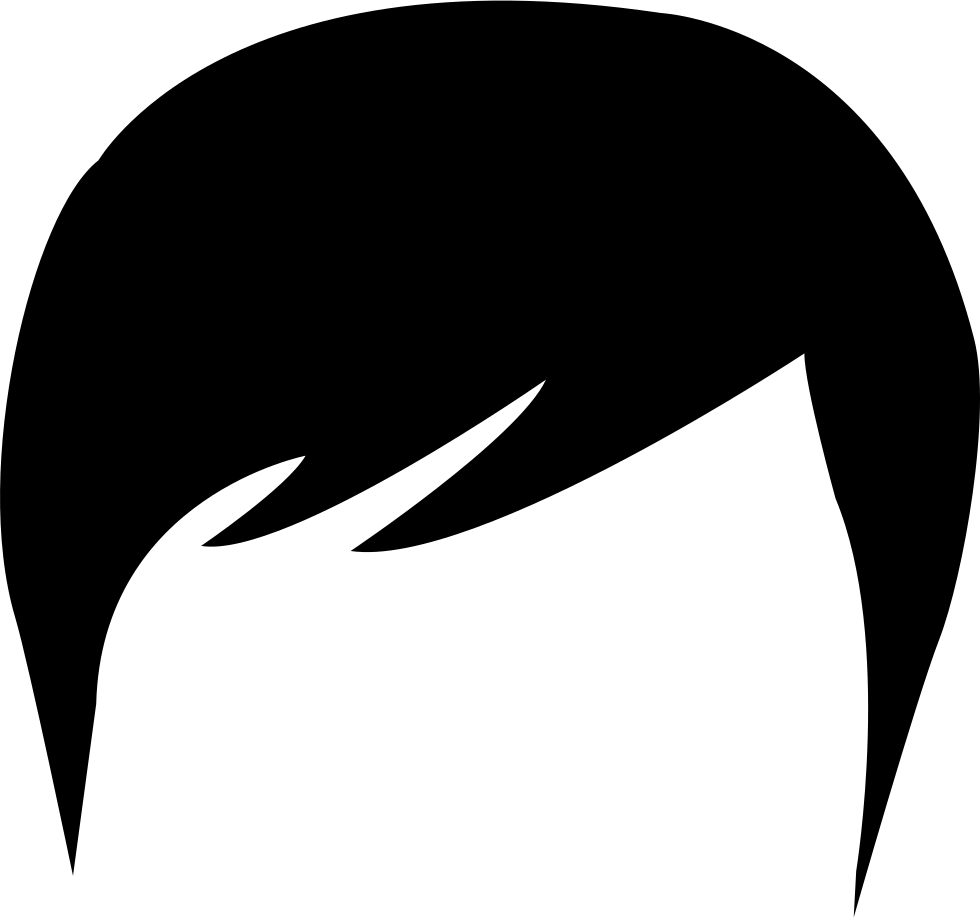 Hair Silhouette Clip Art - Short Hair Silhouette Png (980x918)