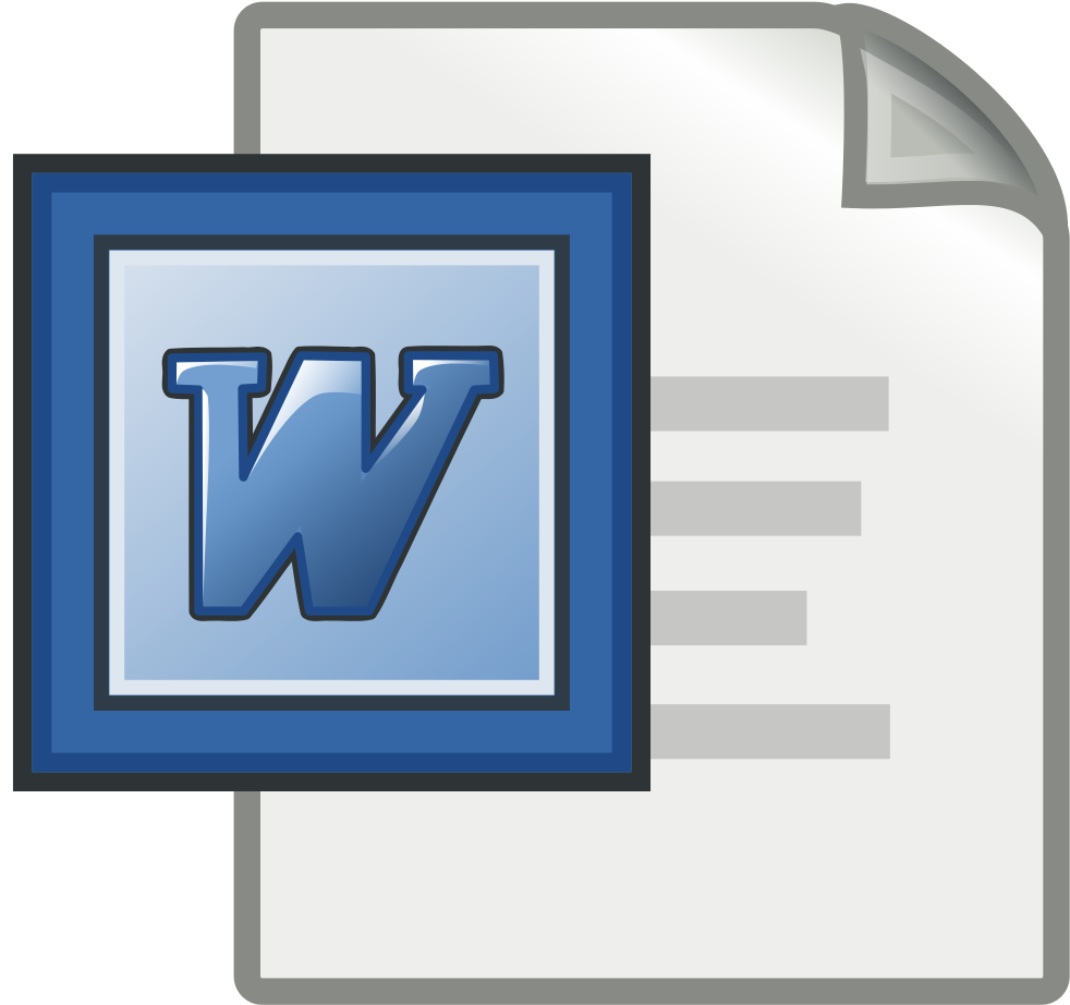 Ms Word Stylized Logo - Ms Word Logo (1004x1024)