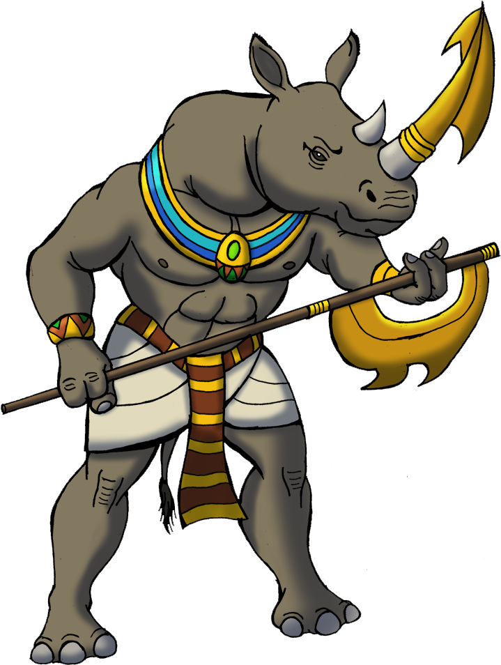 Rhino Warrior - Furry Warrior Rhino (772x1000)