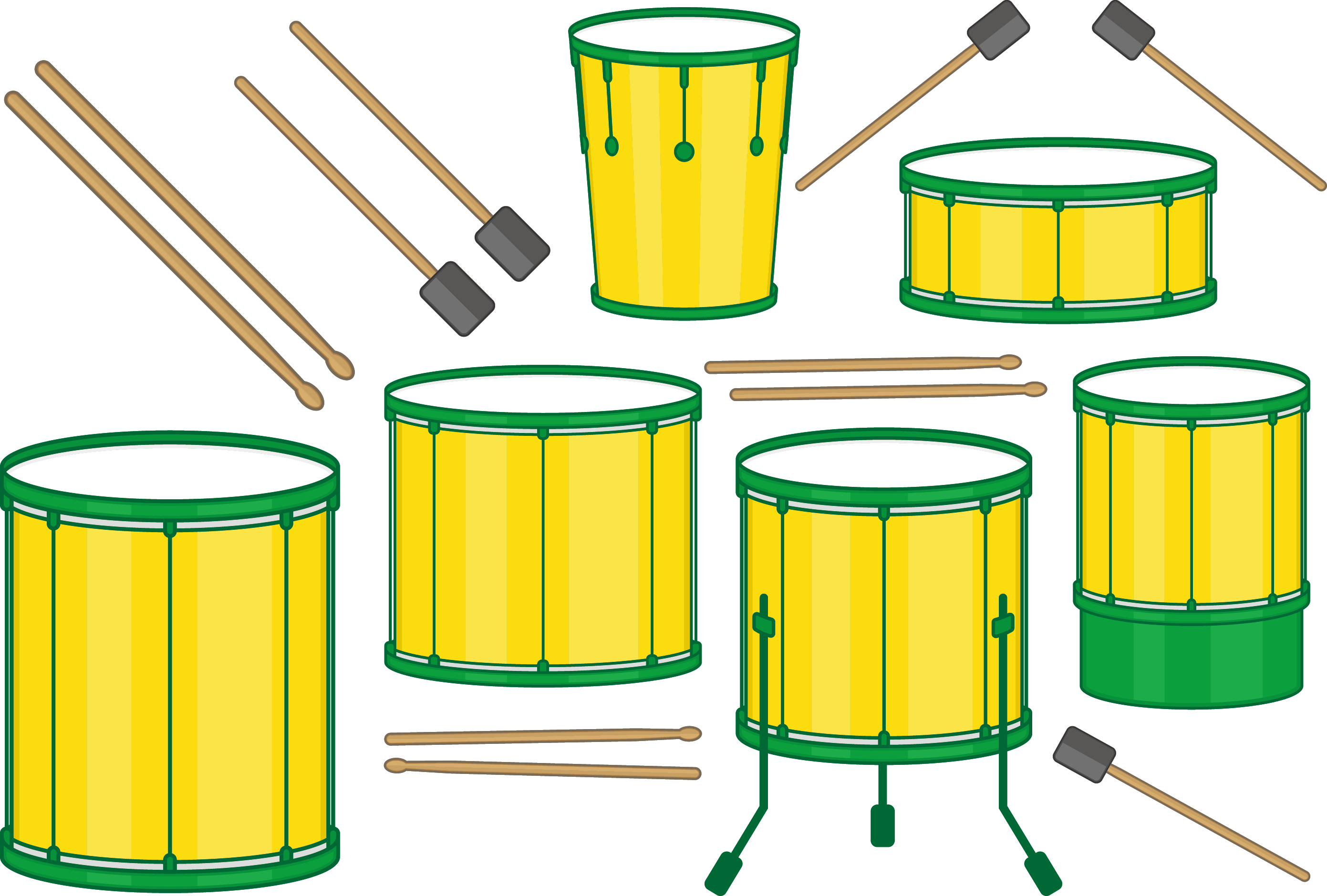 Drums Batucada Clip Art - Drum (2782x1879)