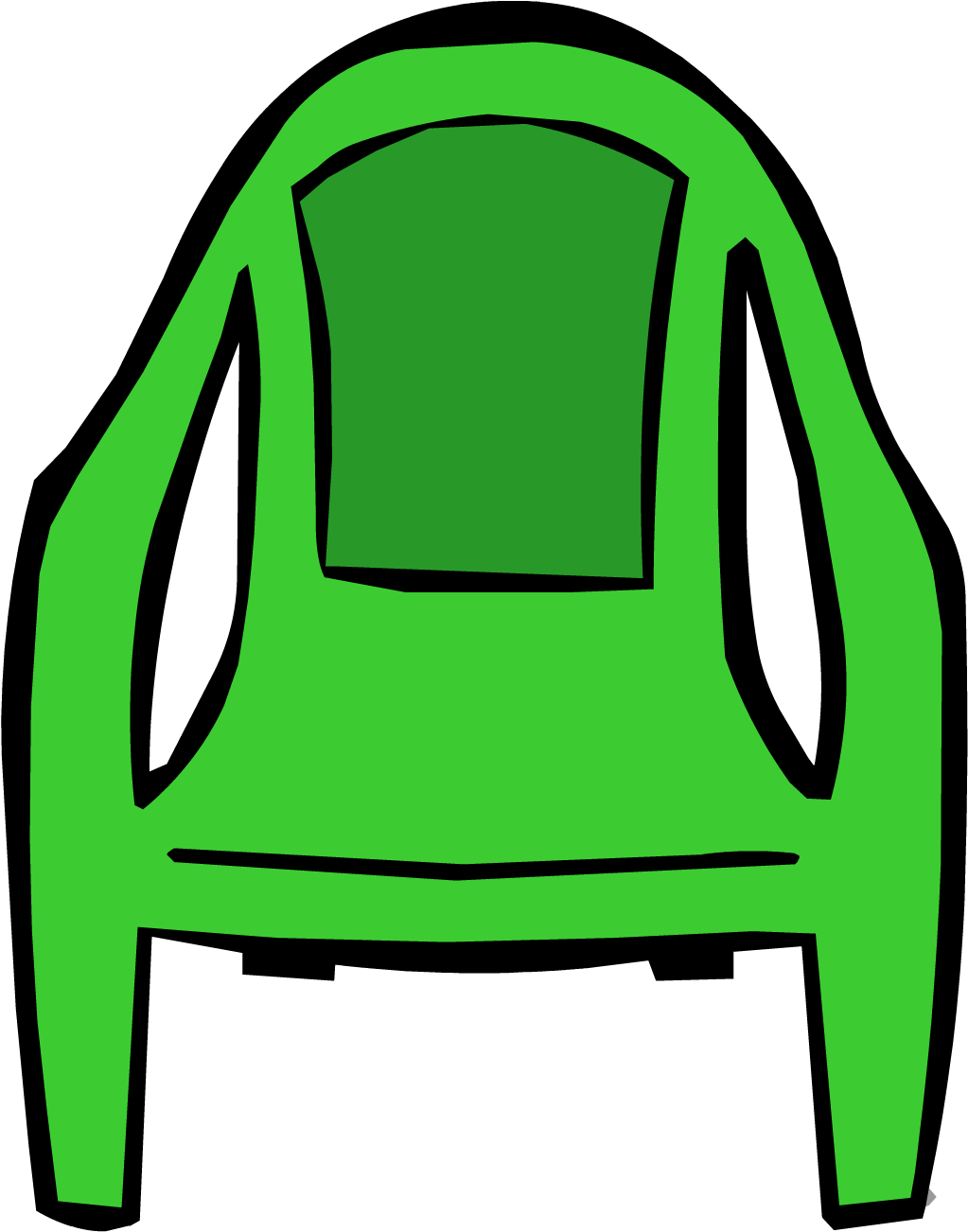 Green Plastic Chair - Club Penguin Green Chair (1301x1301)
