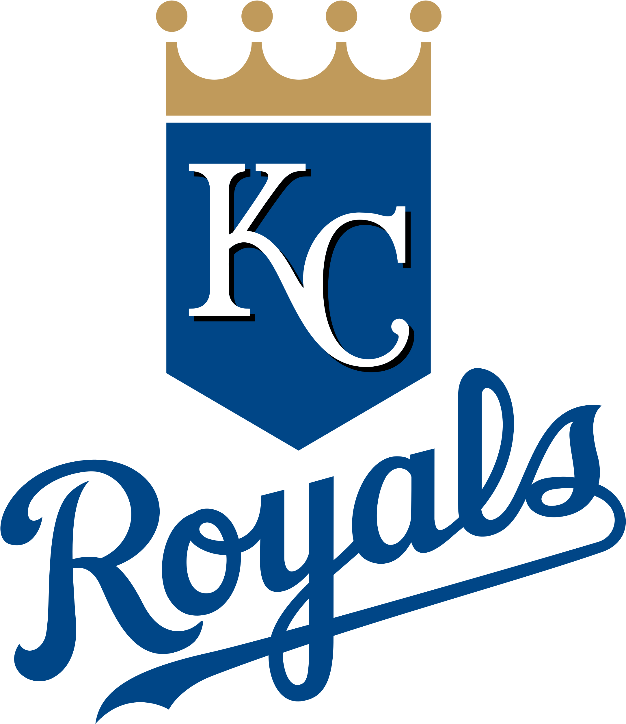 Kansas City Royals Logo Transparent - Kansas City Royals Logo (2400x2800)