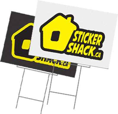 Printed With Our Regular Vinyl, These Corrugated Plastic, - Sign (399x385)