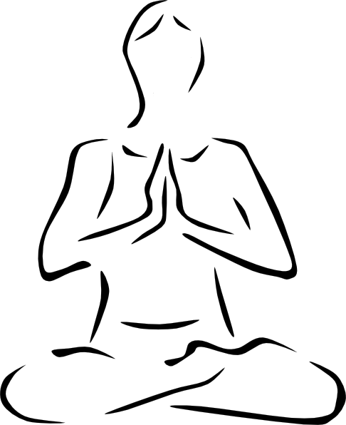 Pose - Clipart - Yoga Silhouette Lotus Png (486x596)