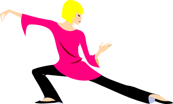 Woman Yoga Health Blonde Position Fitness - Chi Moving Through Body (564x340)