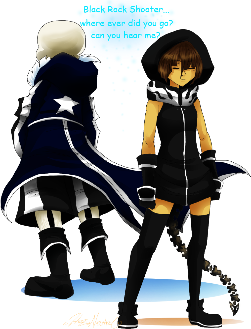 Black Rock Shooter By Hezuneutral - Black Rock Shooter Undertale (1024x1326)