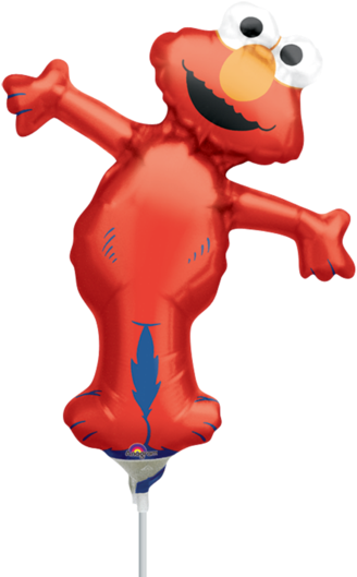 Elmo Full Body 14 Globo Metálico - 14 Inch Elmo Full Body Flat (350x538)