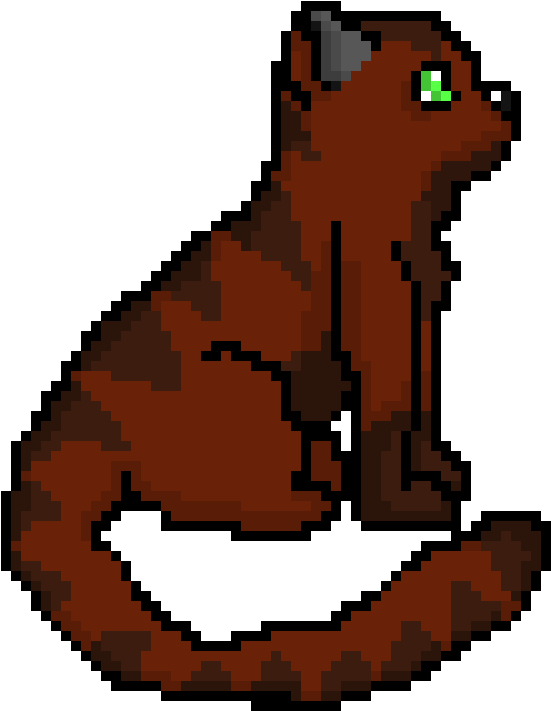 My Warrior Cat Oc - Pixel Art (840x810)