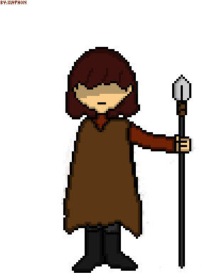 Human Warrior Sprite By Xlyphon - Undertale Sans Human Sprite (372x468)