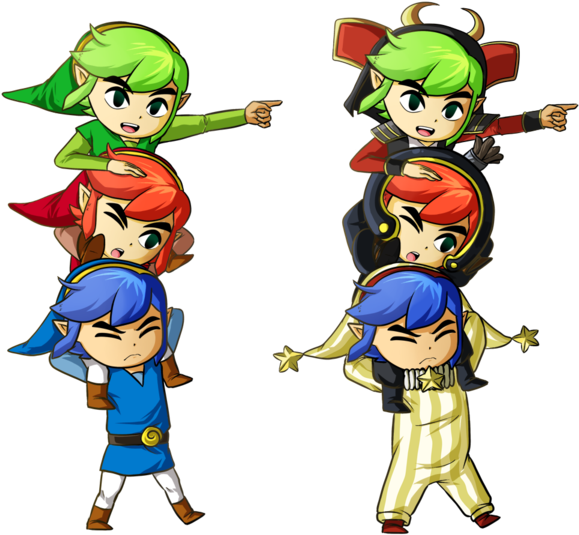 Littleheroines - Red Toon Link Triforce Heroes (600x575)