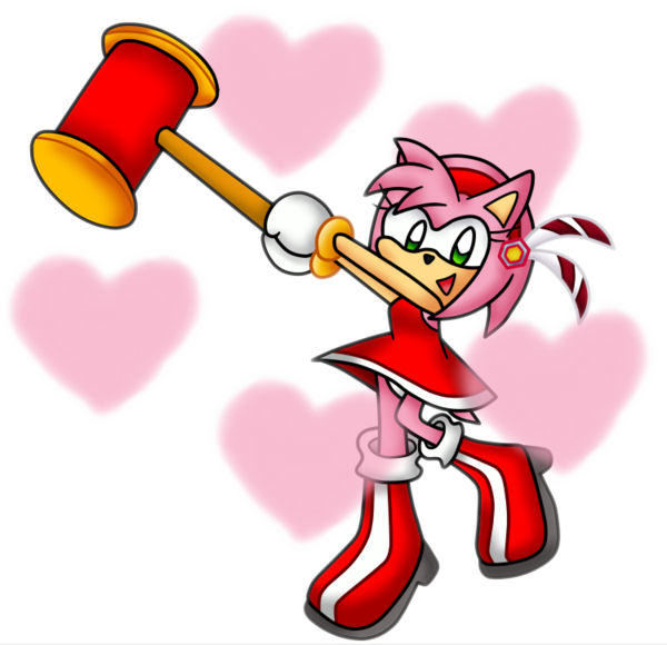 Warrior Feather By Kikid484 - Amy Rose Hammer Spin (600x580)