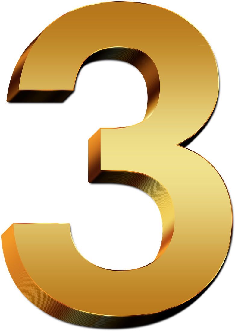 Boxing Day Tsunami - Gold Number 3 Png (1280x1280)