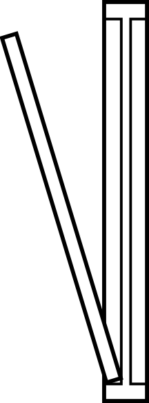 Free Vector Door Top View Outline Clip Art - Door Top View Clipart (216x584)