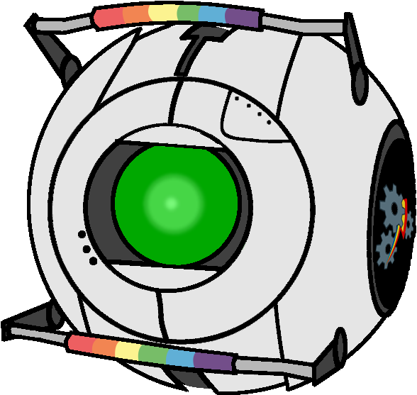Spectra Hue Personality Core By Sonicrainbowdashie - Portal 2 (613x572)