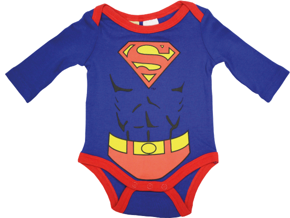 Boys Superman Bodysuit / Jumpsuit For Infants & Newborn - Boilersuit (600x600)