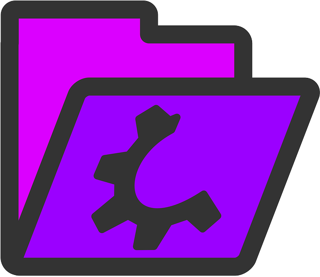 Theme Computer, Flat, Icon, Folder, Open, Violet, Theme - Directory (640x606)