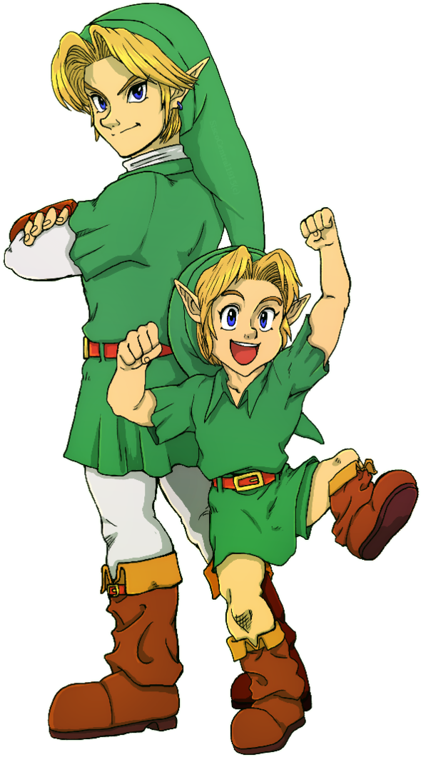 The Personality Of Link - Oot Link Mm Link (722x1107)