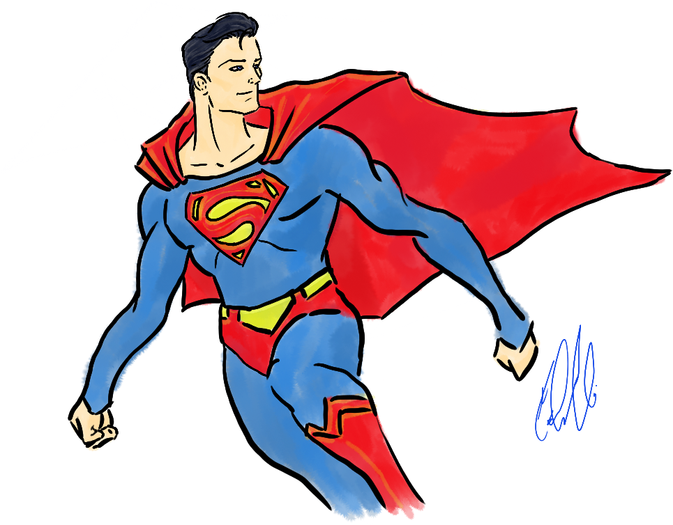 Baby Superman Drawings Www Imgkid Com The Image Kid - Superman Doodle (1024x832)