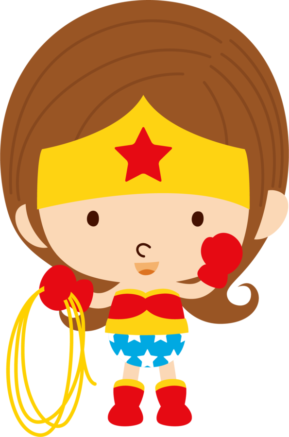 Baby Superhero Clipart - Vectores De Mujer Maravilla (595x900)