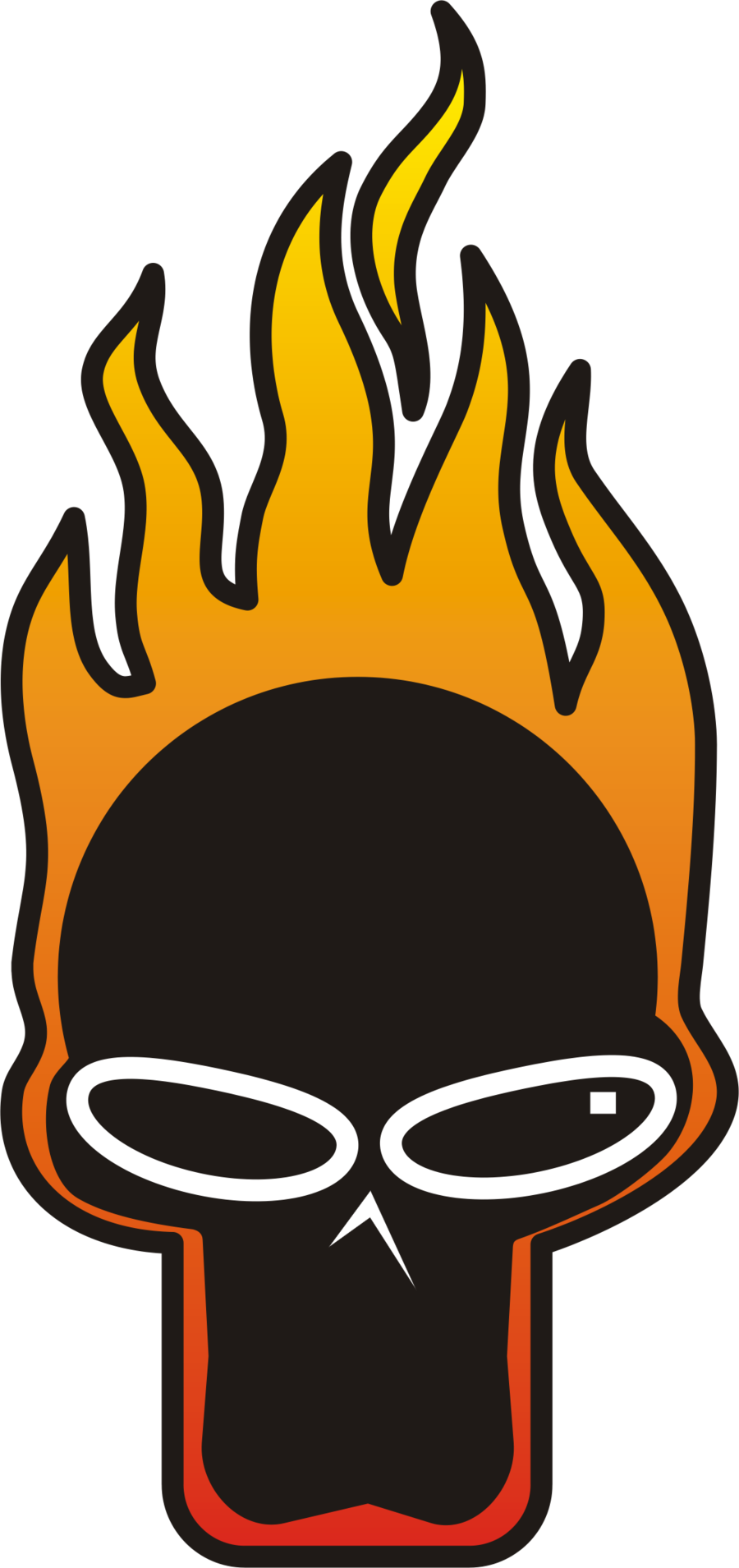 Skull Flame Facial Hair Headgear Clip Art - Skull Flame Facial Hair Headgear Clip Art (900x1909)