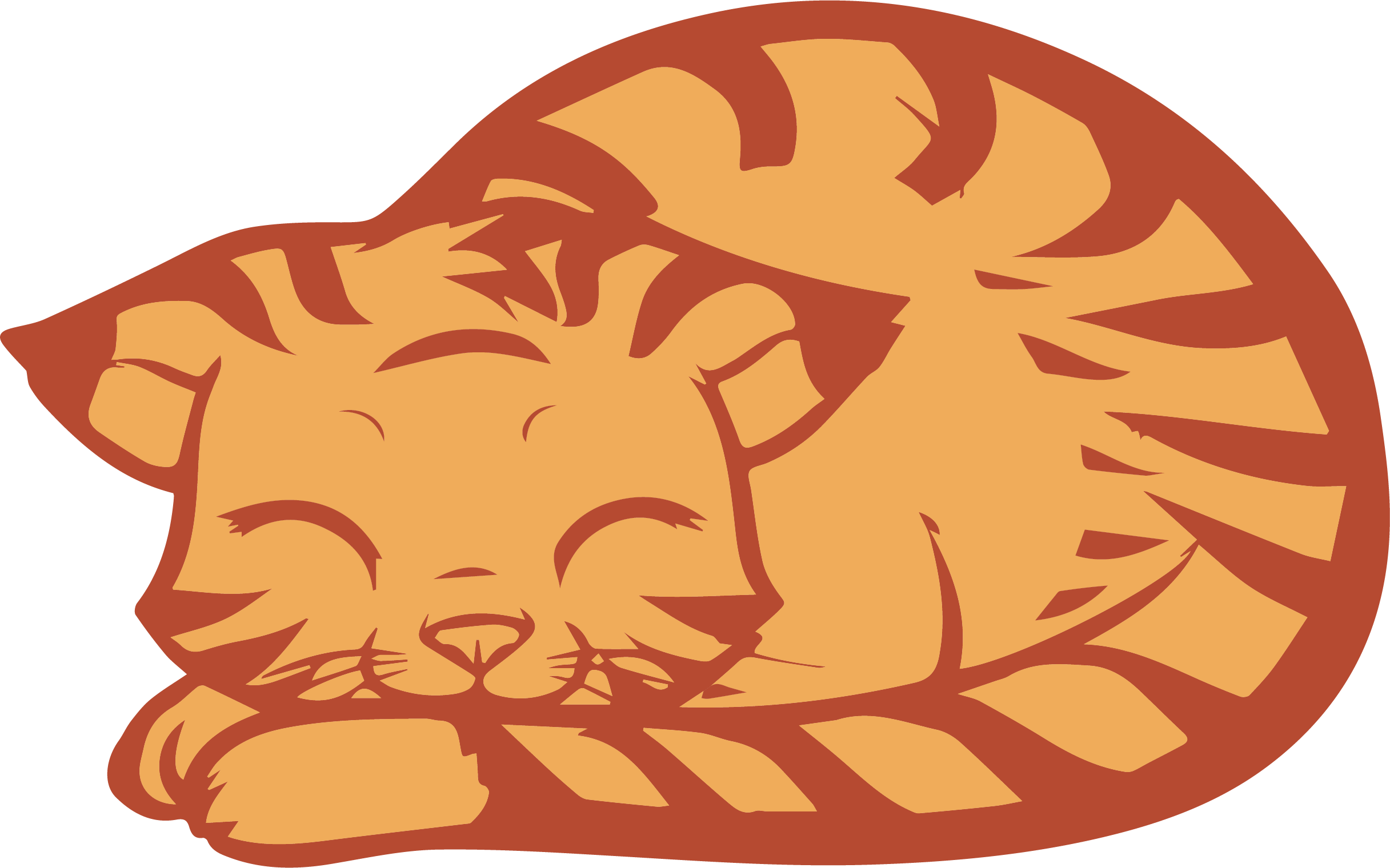 Download Sleeping Cat Clipart Png - Clip Art (2433x1520)