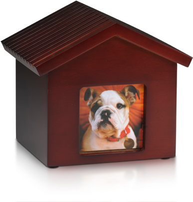 Photo Frame Pet Cremation Urn - House (400x411)
