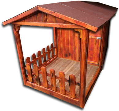 Снимки Напред Снимки Назад Wooden Dog House With Porch - House (491x400)
