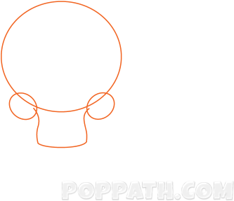 Skulls Flaming - Circle (500x500)