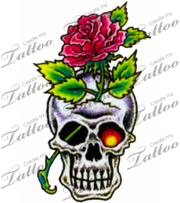 Skull And Rose - Scorpion King Tattoo (400x400)