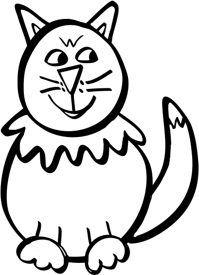 Here's A Freebie Of Sketchy Kitty - Cartoon (444x613)