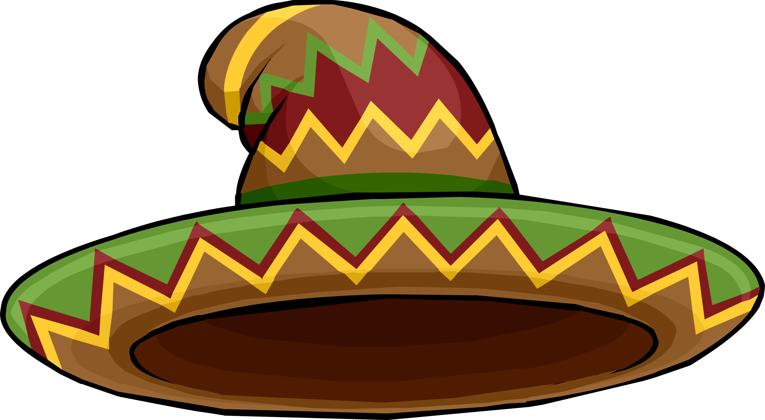 Orange Pufflelicking - Dibujos De Sombreros Mexicanos (2446x1344)