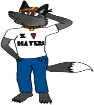 Full Body Silver Fox Anthro ~ Colored - Cartoon (420x420)