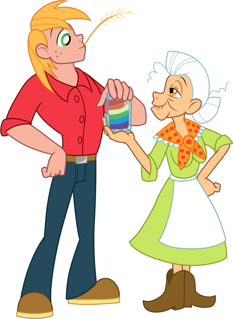 Big Mac And Granny Smith By Trinityinyang - My Little Pony Big Mac Human (746x1023)