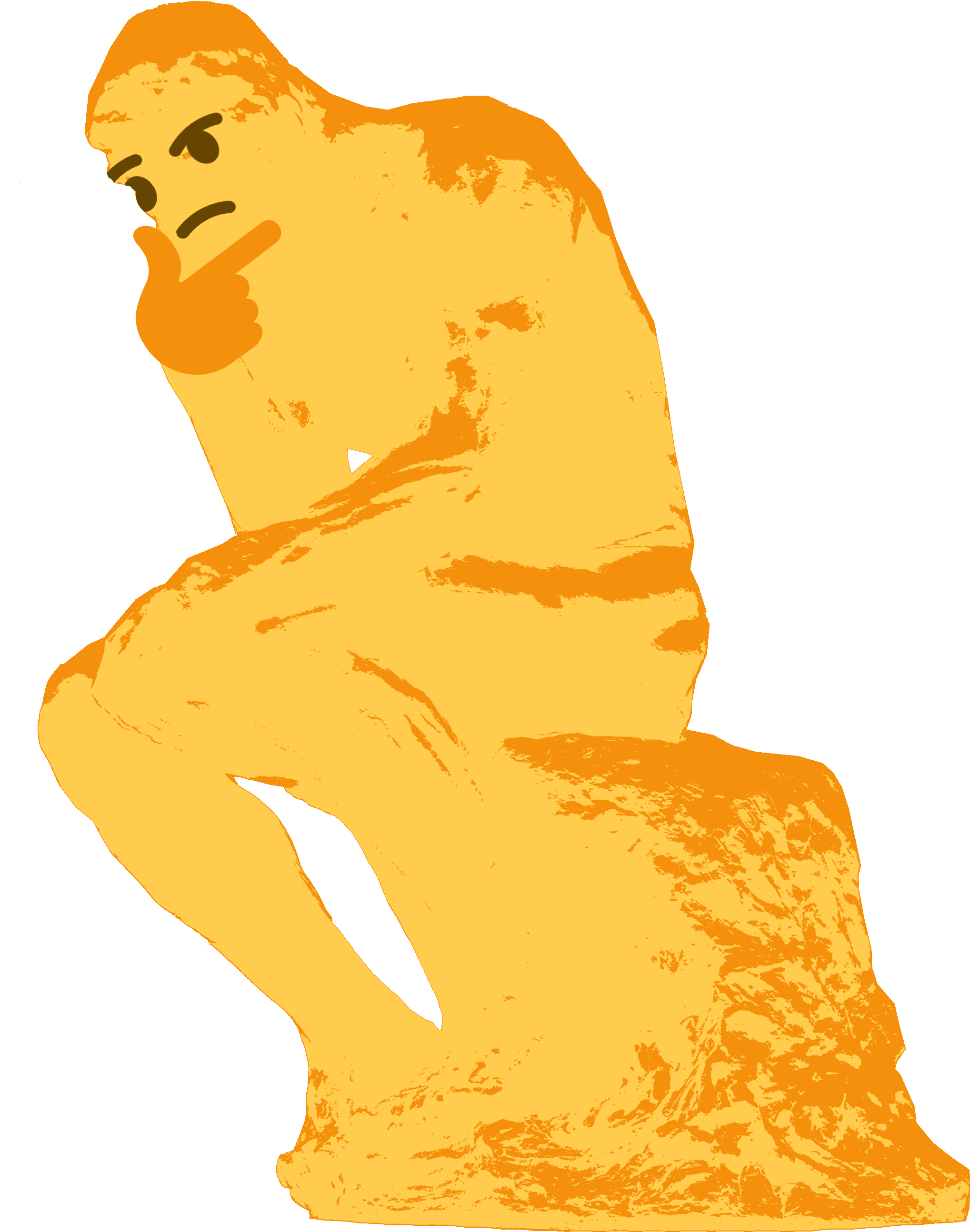 Download and share clipart about Emoji Thought The Thinker Sticker Internet...