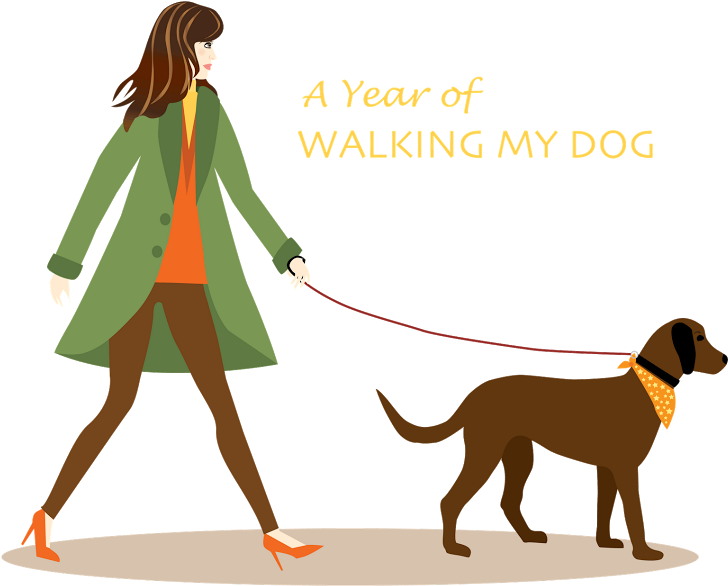 Clip Arts Related To - Walking With My Dog (758x758)