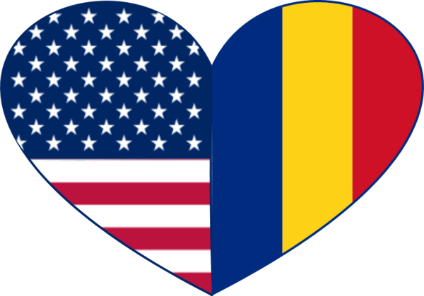Love Being Romanian-american By Ladyaxis - Romanian And American Flags (600x420)