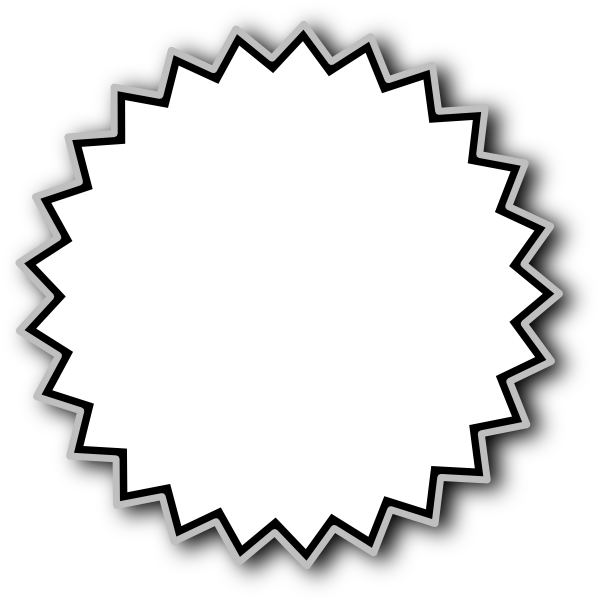 Starburst - Clipart - Black - And - White - Sekolah Tinggi Farmasi Bandung (600x601)