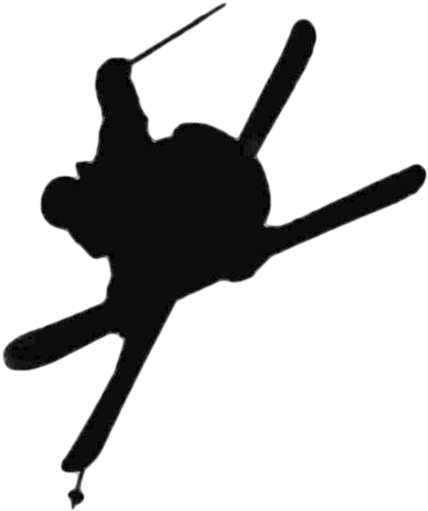 Silouette Skier Clipped Rev - Silouette Skier Clipped Rev (457x600)