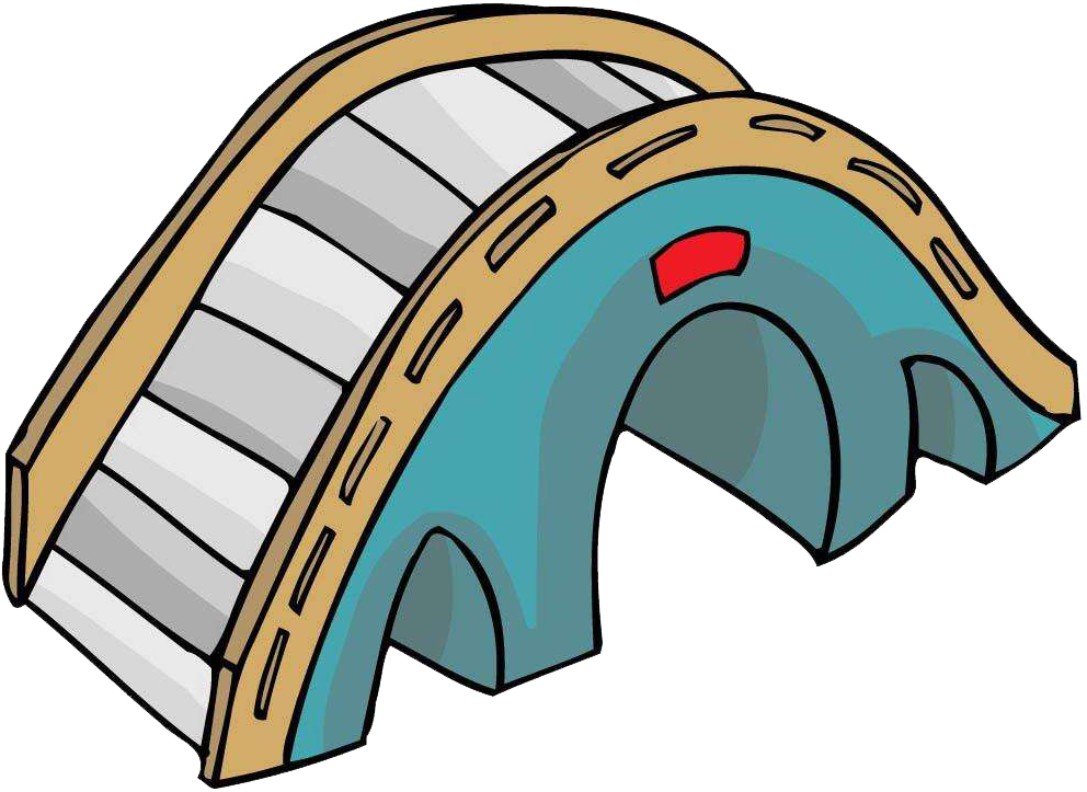 Arch Bridge Cartoon Clip Art - Arch Bridge Cartoon Clip Art (1024x1024)